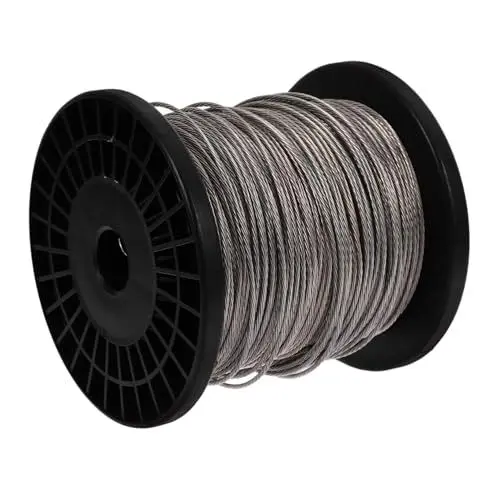 Produktbild: Happyyami 1 Rolle Elektronische Zaunlinie Mählinie Zubehör Für Gartenzäune Elektrischer Zaundraht Unkraut Zubehör Silver Aluminium-Magnesium-Legierung