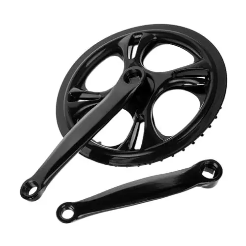 Produktbild: Happyyami Faltbare Fahrrad Kurbelgarnitur 48 Zähne 170mm Kurbel Für Mountainbikes Und Singlespeed Fahrräder Kettenrad Für Klappräder Hochwertiges Fahrrad Zubehör
