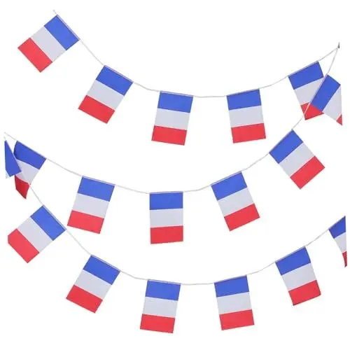 Produktbild: Happyyami Frankreich-flaggen -banner -frankreich-flaggen Für Party-dekorationen Dekorative Flaggen Für Garten Fenster Sport