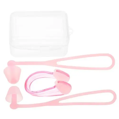 Produktbild: Happyyami Set Mit Ohrstöpseln Zum Schwimmen Nasenclip Silikon Und Material Das Für Langes Reinigen Geeignet Ist