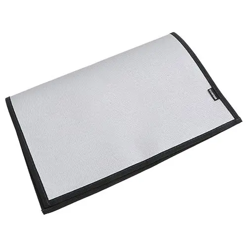 Produktbild: Happyyami 1 Stück Feuerfestes Grilltuch Grill Isolierpad Isolierdecke Feuerhemmender Stoff Baumnetz Feuertuch Pflanzennetz Gartennetze Silberfarbenes Silikonbeschichtetes Glas