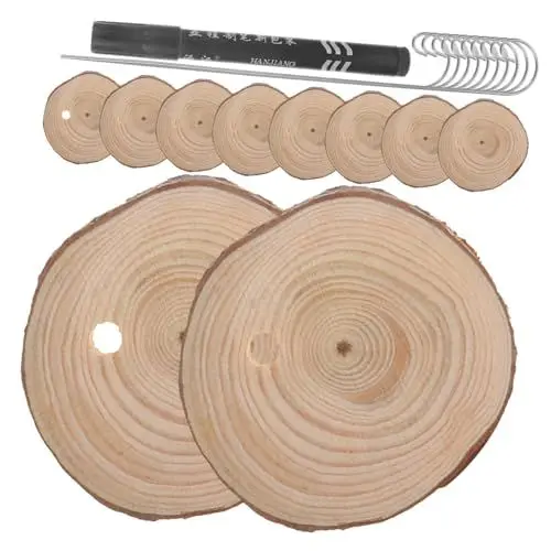 Produktbild: Happyyami 1satz Pflanzenetiketten Set Teilig Holzschilder Stift Diy Gartenstecker Für Pflanzenbeschriftung Wetterfest Und Langlebig Für Garten Gewächshaus Und Topfpflanzen