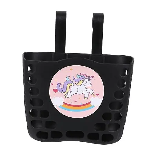 Produktbild: Happyyami 1stk Fahrradkorb Kinderfahrradteile Rollerkorb Aufbewahrungskorb Aufbewahrungsbehälter Für Fahrräder Black Pp