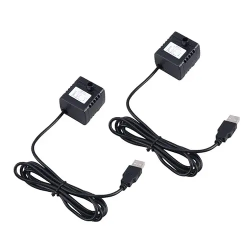 Produktbild: Happyyami 2stücke Pumpe Für Trinkbrunnen Haustierbrunnenpumpe USB-wasserpumpe Geräuscharm Für Hundebrunnen Tischaquarien Steingartenwasser Harzbrunnen