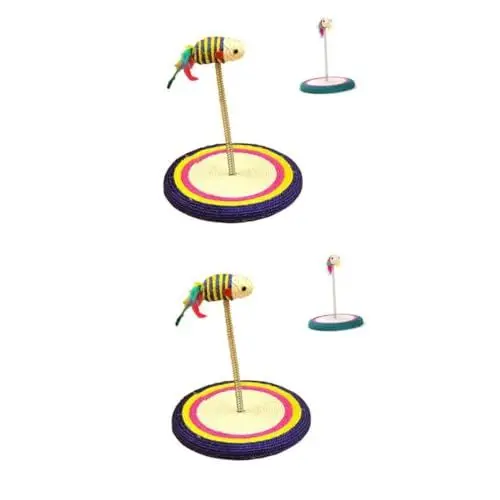 Produktbild: Happyyami 2St Kätzchen Kratzbaum katzenspielzeug interaktives Spielzeug Game of th Kratzer Buntes Kratzbrett für Katzen Spielzeuge Katzenkratzbrett Kratzbaum für Katzen Haustier Springform