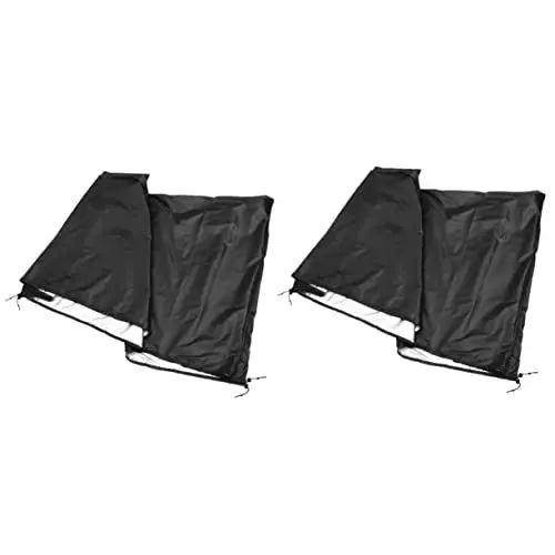 Produktbild: Happyyami 2St Schaukelabdeckung Stuhlhussen für den Außenbereich Stuhlhussen für Liegestühle schwingstuhl bezug easy putz ei stuhl abdeckung Sonnenschutzabdeckung Oxford-Stoff Black