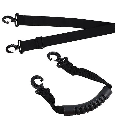 Produktbild: Happyyami 2St Skischuhriemen Schlittschuhband verstellbare Träger Snowboardstiefel Skistockträger Skischuh Tragehilfe Skischuh Tragegriff Snowboardschuhhalter Skischuhträger Schleife Black
