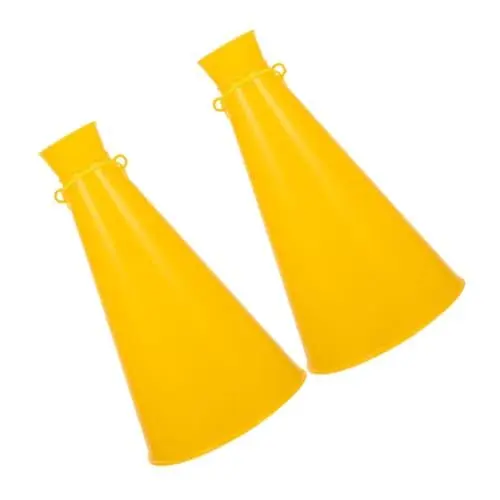 Produktbild: Happyyami 2St jubelnder Mikrofonlautsprecher Teamgeist Artikel Fahrradhupe tragbar Cheerleader-Megaphon Gelber Megafon Party-Megafon jubelnde Spielzeuge Mini-Megafon-Lautsprecher Abs Yellow