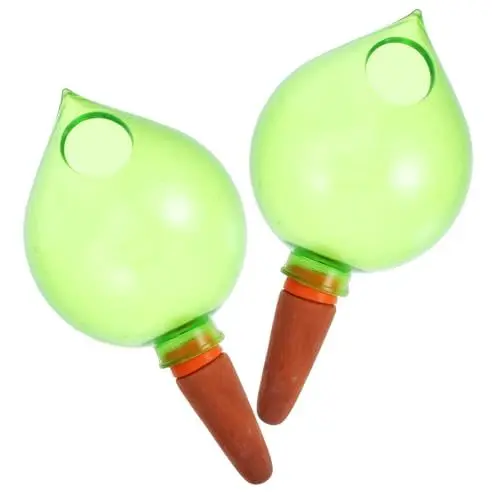 Produktbild: Happyyami 2 Stück Automatisches Bewässerungsgerät Sukkulenten Gießflasche Kleine Bewässerungskugeln – Pflanzen Selbstwasser Zwiebelbewässerer Aqua Topf Tropfer Blumenbewässerung