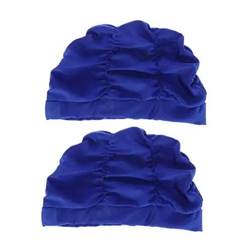 Produktbild: 2St soßiere The Summer Langhaar strandkã¶rbe Beach klappts Swimming Pools Design Schwimmen fold schwimmeing schwimm Pool elastisch Schal Sportmütze Duschhaube Fräulein Schwimmhaube