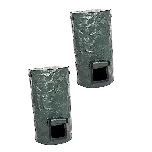 Produktbild: Happyyami Große Gartensäcke Für Laub Und Gartenabfälle Multifunktionale Tragbare Aufbewahrungstaschen Für Organischen Abfall Wetterfest Stabil Und Wiederverwendbar D35*60CM