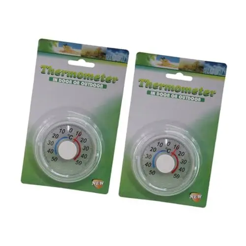 Produktbild: Happyyami 2st Innenthermometer Zum Aufhängen Hausthermometer Vertikales Thermometer Wandthermometer Außenthermometer Raumthermometer Innen Holzthermometer Türen Und Fenster Mauer