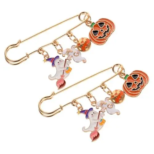 Produktbild: Happyyami Halloween Gruselige Geisterbrosche Entzückende Metallbrosche Für Frauen Anzug Revers Zubehör