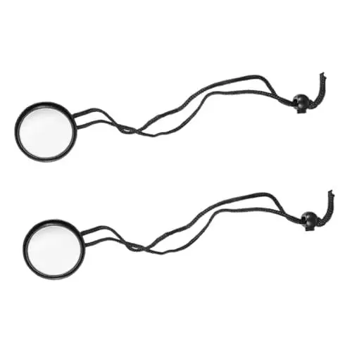 Produktbild: Happyyami 2st Tauchzubehör Tauchspiegel Signalspiegel Rückspiegel Bootsspiegel Campingspiegel Überlebensspiegel Taucher Spiegel Halskette Unterwasserlicht Tauchausrüstung Black Plastik