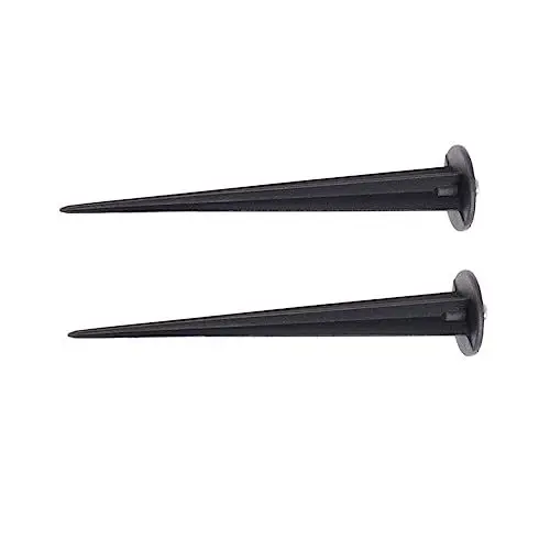 Produktbild: Happyyami 2stücke Outdoor Aluminium Erdungsstecker Für Rasenleuchten Mit Schrauben Zubehör Für Gartenpfad Landschaft Beleuchtung Erdspieß Aus Aluminiumdruckguss