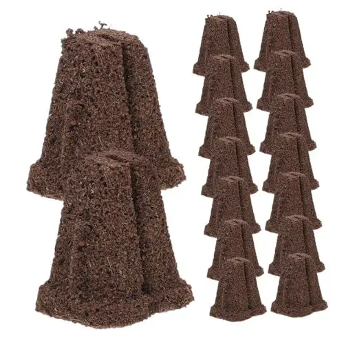 Produktbild: Happyyami 30St Holzkohle-Baumwoll-Sämlingsblock pflanzenpflege gemüseanbau pflanzenzucht pflanzensubstrat Erde für den hydroponischen Anbau Hydrokultur-Anbauzubehör Kokostorf Dark Brown