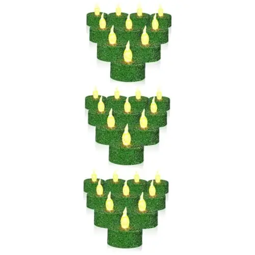 Produktbild: Happyyami 36 Stk Elektronisches Kerzenlicht Hochzeitskerze Stumpenkerzen Kerzenlampe Wohnkultur flammenlose teelichter kerzenlichter Haushalt Batterie LED kleine Kerze Urlaub schmücken