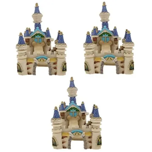 Produktbild: Happyyami 3 STK Aquarium Landschaftsbau Burg Schloss klein hüpfburg klein römische Säule Aquarium-Landschaftsdekoration Betta-Aquarium Ornament Schlossdekoration aus Harz Harzburg Felsen
