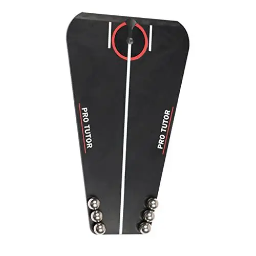 Produktbild: Happyyami 3 Sätze Putter platzsparend Trainingsmatte Bürospiel Übungsmatten büro zubehör Golfzubehör Übungswerkzeug Tragbarer Putttrainer draussen Trainingsgerät Golfsachen Plastik