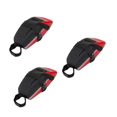 Produktbild: Happyyami 3 Stück Mountainbike Sattel Hecktasche Fahrräder E Bike Dirt Bike Zubehör Rollstuhlzubehör Fahrradtasche Fahrradkorb Fahrradträger Fahrräder Satteltasche Fahrrad Rennrad Sattel