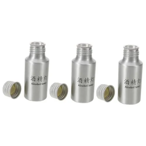 Produktbild: Happyyami 3st Alkohollampenflasche Tragbare Alkohollampe Alkohol-bunsenbrenner Heizlampe Öl-laborlampe Alkohol Herd Spiritusheizung Mini-alkoholbrenner Campingversorgung Aluminiumlegierung