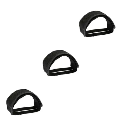 Produktbild: Happyyami 3st Fahrrad Zehenriemen Fahrrad-zehenclip-Riemen Fahrrad Pedalriemen Fußschlaufen Fahrrad Pedal Zehenkorb Fahrradpedalclips Zehenclip-Pedale Fester Riemen Gebundene Füße Schnauze