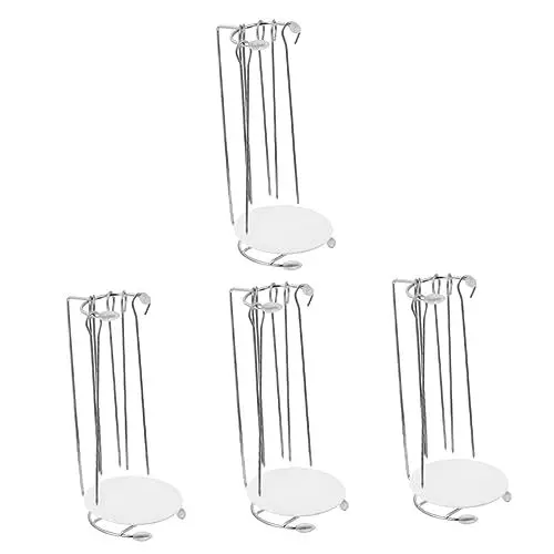 Produktbild: Happyyami 4 Sätze Bratengestell Hähnchenkeulenhalter Zum Grillen Grill Zum Aufhängen Grillstand Grillrost Aus Edelstahl Flache Grillspieße Camping Grillspießhalter Grillstock Plastik