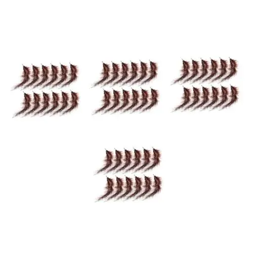 Produktbild: Happyyami 4 Sätze Federhaken Zum Fliegenfischen Quilling-zubehör Handwerkliche Federn DIY Schmuck Party Federn Hochzeitsdeko Selber Machen Partyzubehör Hobby-bastelfedern Brown 120 Stück * 4