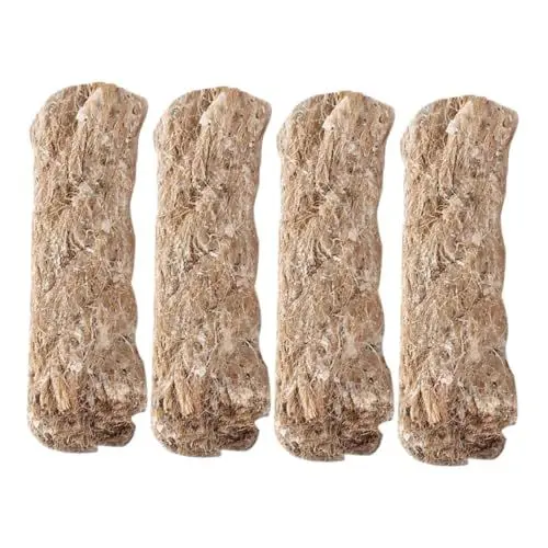 Produktbild: Happyyami 4 Stück Anzündholz Kamin Seil Praktisches Outdoor-wanderfeuerzeug Outdoor-Werkzeuge Fat Rope Stick Feuerstarter Brennstoff Holzwolle Tragbarer Grill Camping Überleben Jute