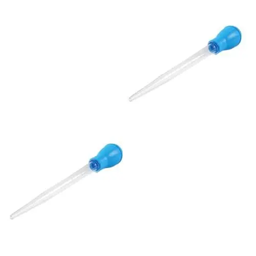 Produktbild: Happyyami 4 Stück Fischtropfer wasserwechsel bläulich Aquariumtropfer Reinigungswerkzeuge für Aquarien Staubsauger Pipette Aquarientropfer Aquariumreiniger ätherisches Öl Stroh Kleidung Kies