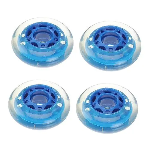 Produktbild: Happyyami 4 Stück Rolle Rad für Skateschuhe Quad-Skates Lager flaschenzug professionelle Skating-Räder Ersatzräder für Skatingschuhe draussen Zubehör Schlittschuhe Kind Polyurethan PU