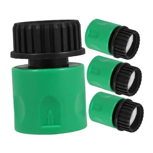 Produktbild: Happyyami 4 Stück Zubehör Für Wasserpistolen Langlebige Gartenschlaucharmaturen Gartenzubehör Verlängerung Deckwaschadapter Kunststoffverbinder Schlauchverbindungsstücke Green Plastik