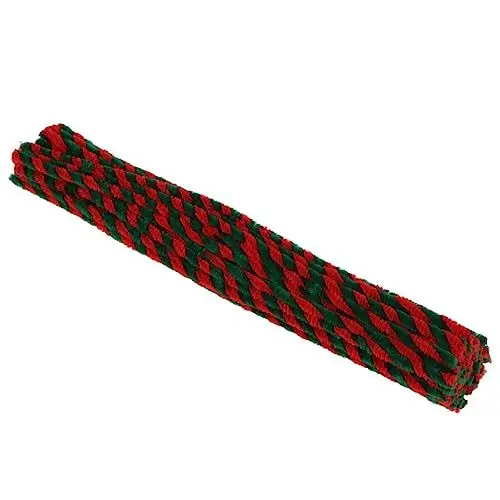 Produktbild: Happyyami 50 Stück Chenille-stiele Jumbo-bastelspielzeug Rot Dunkel Reiniger Verdrehen Von Rohrstäben Für Handgefertigte Kunsterziehung