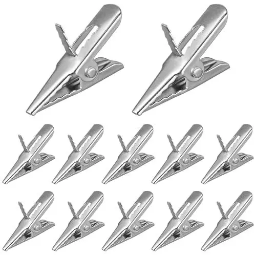 Produktbild: Happyyami 50 Stücke Adventskalender Klammern Metall Wäscheklammer Mini Weihnachtskalender Deko Countdown Kalender Clips Miniklammern Zierklammern für Weihnachtsdeko Baumschmuck Ornamente