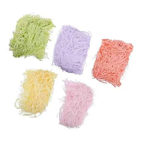 Produktbild: Happyyami 5 Karton Bast Papierfetzen Konfetti Papiergras Zerkleinern Zerrissenes Seidenpapier Knisterpapierfüller Kraft-crinkle-papier Aktenvernichter Geschenkband Geschenkbox Geschenkkorb
