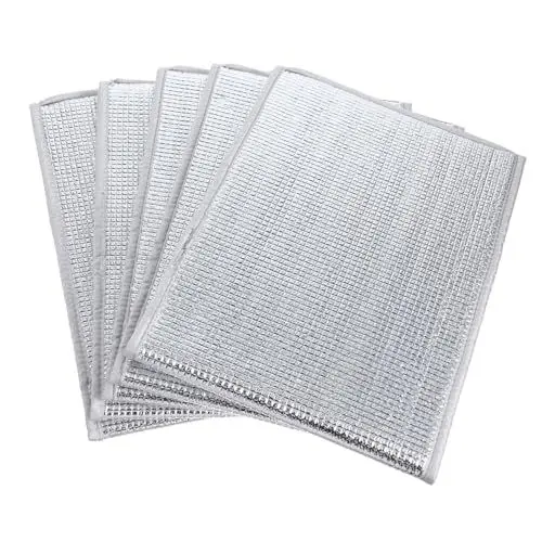 Produktbild: Happyyami 5 Stück Topfisolierfolie Pflanze Winter Frostdecke Schutz Pflanzen Topfabdeckungen Topfschutz Anti Frost Wintertopf Pflanzenabdeckung Thermotopfabdeckung Silber Aluminium