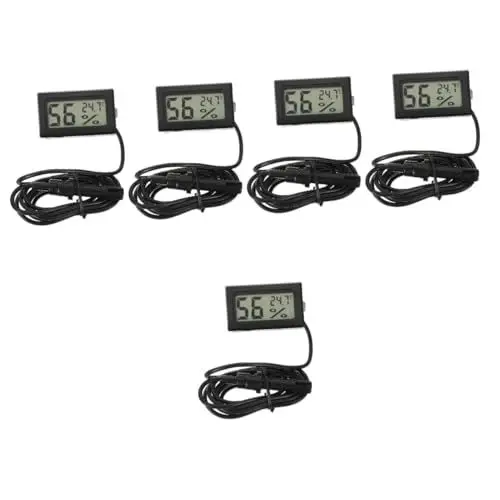 Produktbild: Happyyami 5st Wasserthermometer Für Aquarien Aquarium-thermometer Aquarien-digitalthermometer Professionelles Thermometer Digitaler Digitaler Temperaturmesser Haupt Werkzeug Abs