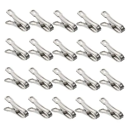 Produktbild: Happyyami 60 Stück Schattierungstuch Befestigungsclips Hosenbügel Fingerklemmen Robuste Klammern Wäscheklammern Gartenfolien Clips Schattennetz Clips Gartenplanen Clips Phyto