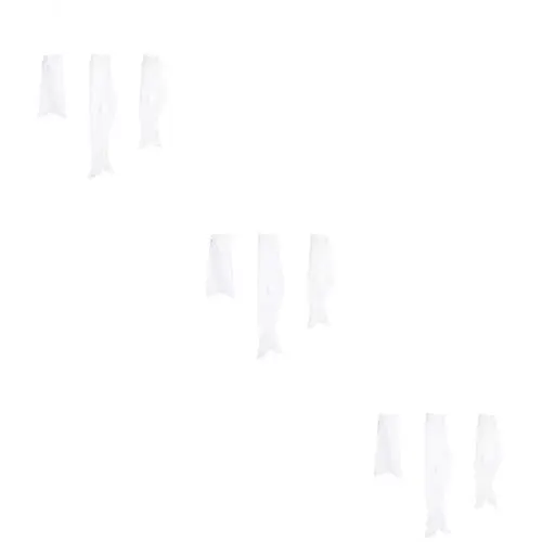 Produktbild: Happyyami 9 STK Leeres Karpfenbanner Windsack Drachenfahne Gartenfahne Selber Machen Outdoor-Ornamente Izakaya-Flagge Fisch-Zeichen-Flagge Japanisch Weiß Kind Zylinder Stickerei Stoff