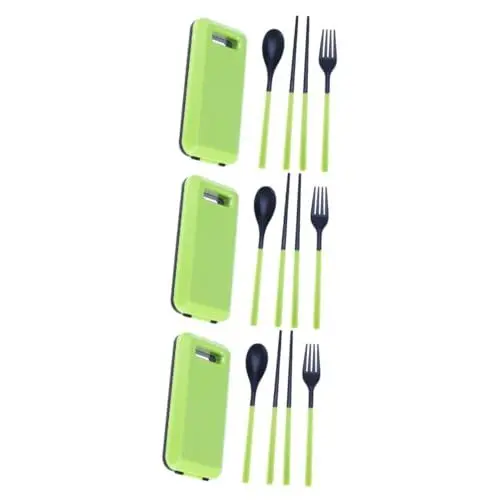 Produktbild: Happyyami 9 Stk cutter messer schneidewerkzeug geschirrsets outdoor geschirr Reisezubehör utensils set geschirr set essgeschirr outdoor travel accessories reisegeschirr falten Besteck Löffel