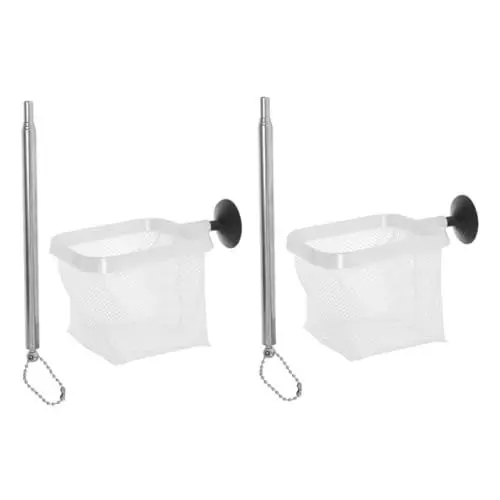 Produktbild: Happyyami Abnehmbare Aquariennetze 2 Stück Edelstahl-aquariumnetze Ausziehbares Garnelennetz Für Die Reinigung Von Teichaquarien