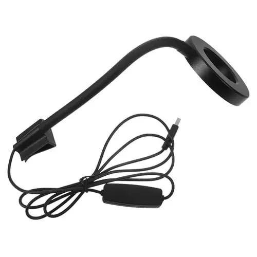 Produktbild: Happyyami Aquarium Lichter angelrolle Licht für Meerwasseraquarien Aquarium Lampe kleine Aquariumlampe Aquariumzubehör USB Aquariumbeleuchtung Taschenlampe Aquariumlicht Licht füllen