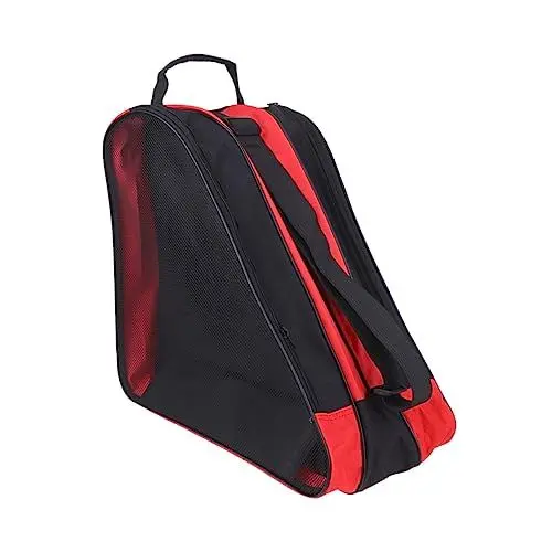 Produktbild: Happyyami Rollschuhtasche für Jungen und Mädchen Aufbewahrungstasche Aus Dickem Netzstoff Umhängetasche für Inline-Skates Tragegriffe Rot
