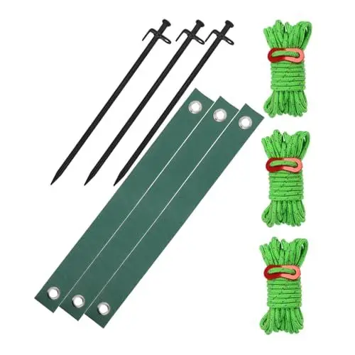 Produktbild: Happyyami 3-teiliges Baumpfahl-Set Strapazierfähig 3-teilige Gurte Baumanker Winddichte Befestigungsgurte
