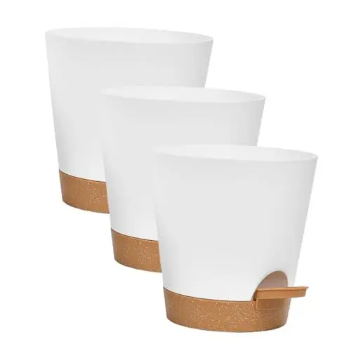 Produktbild: Happyyami Lazy Selbstbewässernder Blumentopf-Anzug 3er-Pack Keine Erde Nötig Für Blumentopf-Set Für Drinnen Und Draußen