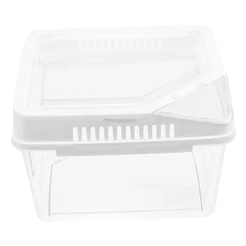Produktbild: Happyyami Box Terrarium Haustierzuchtkäfig Klarer Reptilienbehälter Haustierzubehör Reptilien Fluchtbehälter Reptilienzuchtbehälter Kletternder Haustier Ausstellungsbehälter Haustierbedarf