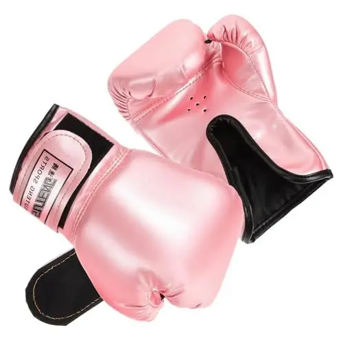 Produktbild: Happyyami Boxhandschuhe Kinder Handschuhe 1 Paar Box Kickbox-sparringhandschuh Sparringshandschuh Für Kinder Boxhandschuhe Für Den Boxsack Boxbedarf Kleinkind Pu-Leder Rosa Perlmutt