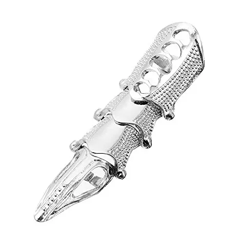 Produktbild: Happyyami Voller Fingerring Knöchel Gelenk Ring Punk Gothic Rüstungs Knöchel Ring für Halloween Cosplay Kostüm Party Zubehör 9.00x2.50x2.00cm