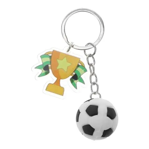 Produktbild: Happyyami Benutzerdefinierte Fußball Schlüsselanhänger Zarte Tasche Hängen Schlüsselanhänger Party Favors Fußball Schlüsselanhänger