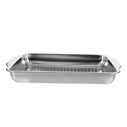 Produktbild: Happyyami Grillpfanne Für Induktionsherd Rechteckige Grillplatte Von Fisch Und Meeresfrüchten Und Langlebige Roasting Tray Für Küche Für Haus Und